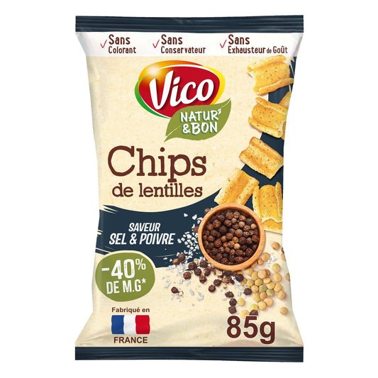 Chips de Lentilles Saveur Sel & Poivre Natur' & BON VICO