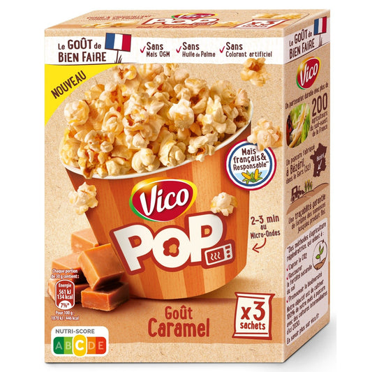Pop Corn Caramel Micro-Ondable VICO le paquet de 240g