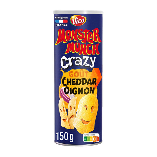 Chips Monster Munch Crazy Cheddar Oignon VICO le paquet de 150g