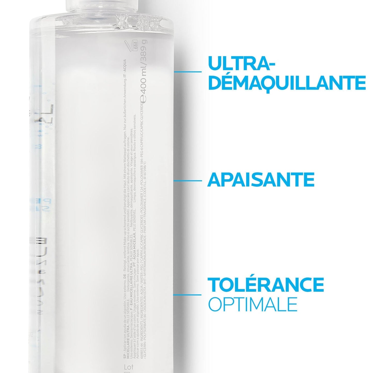 Eau micellaire Visage Peau Sensible Rougeurs Anti-tiraillements LA ROCHE POSAY 