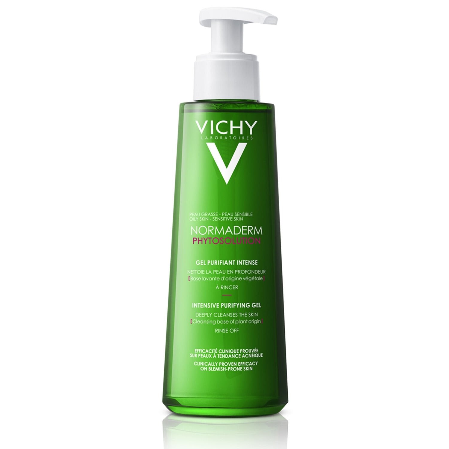 Gel Visage Peaux à Imperfections Nettoyant Purifiant Intense Normaderm Phytosolution VICHY le flacon de 200 mL
