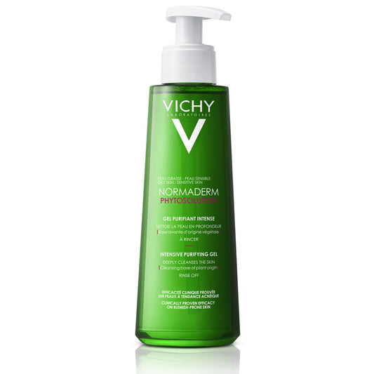 Gel Visage Peaux à Imperfections Nettoyant Purifiant Intense Normaderm Phytosolution VICHY le flacon de 200 mL