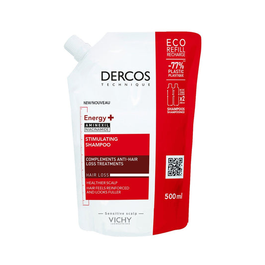Shampoing Stimulant Anti-Chute Cheveux Dercos Energy+ Aminexil et Niacinamide VICHY LABORATOIRES le flacon de 500mL