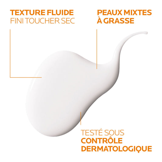 LA ROCHE-POSAY Gesichtssonnenschutz SPF 50+ Oil Control Anti-Glanz-Fluid für empfindliche Haut