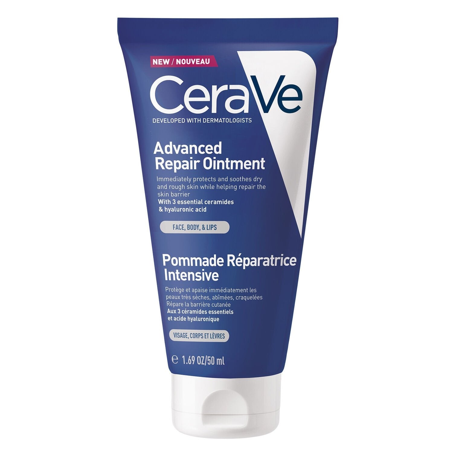 Crème Réparatrice Intense Visage Corps Lèvres CERAVE le flacon de 50mL