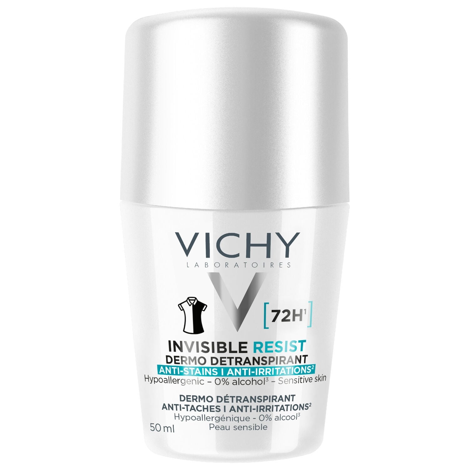 Déodorant Roll-on Homme Anti-traces Efficacité 72h Invisible Resist VICHY LABORATOIRES 