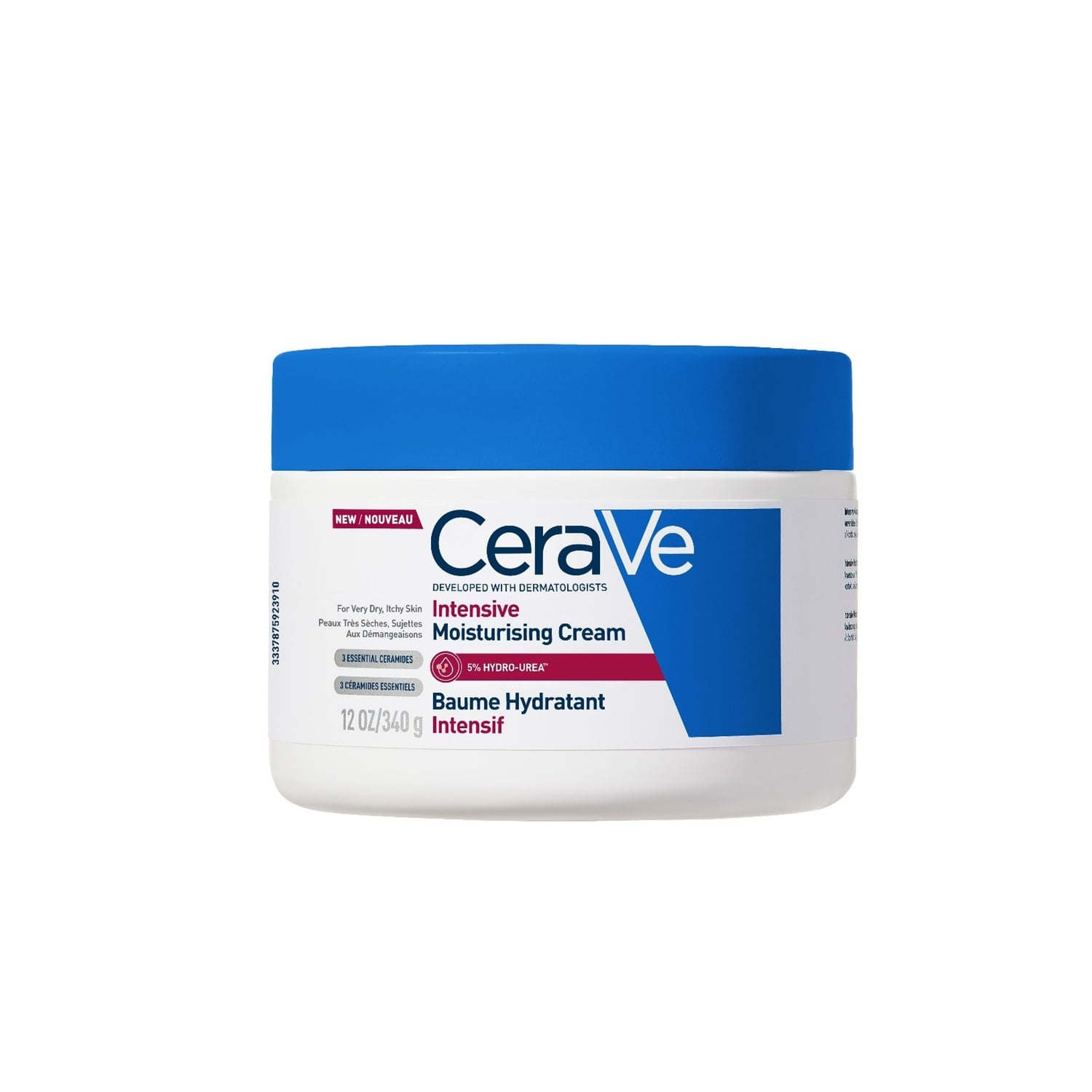 Baume Hydratant Intensif Visage Corps Peaux Très Sèches Sujettes aux Démangeaisons Hydro-Urea 5% Céramides Essentiels Hypoallergénique Sans Parfum CERAVE 