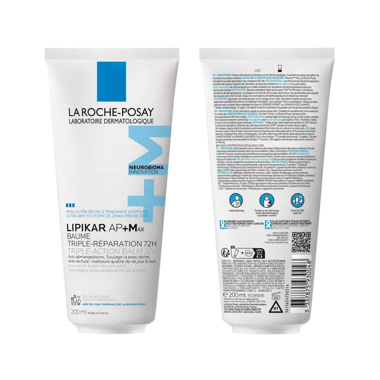 Baume Triple Réparation Peau Ultra Sèche à Tendance Atopique LIPIKAR LA ROCHE-POSAY 
