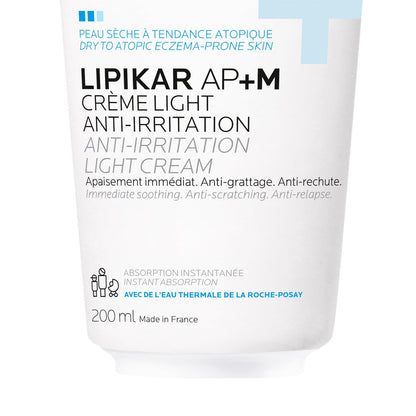 Crème Light Anti-Irritation Peau Sèche à Tendance Atopique Lipikar AP+M LA ROCHE POSAY 