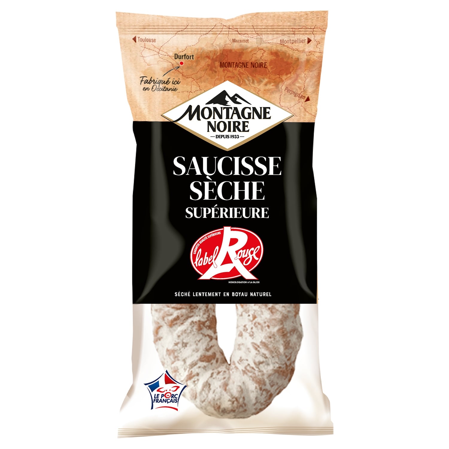Saucisse Sèche Courbe Label Rouge MONTAGNE NOIRE 