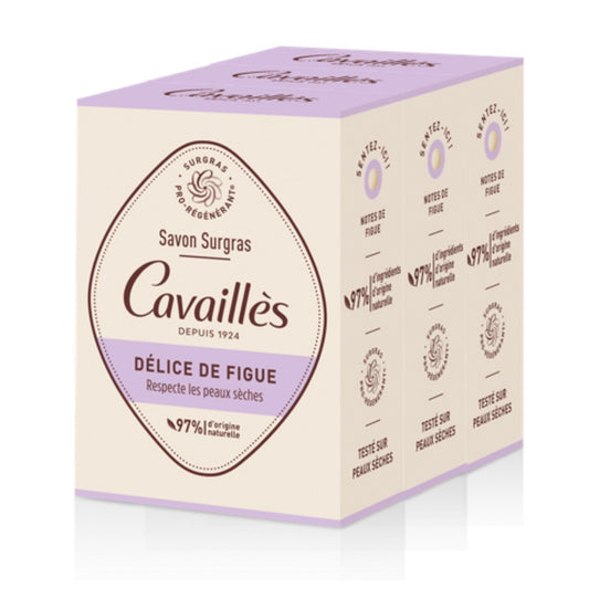 Savon Corps Surgras Délice de Figue ROGE CAVAILLES le lot de 3 savons de 200g