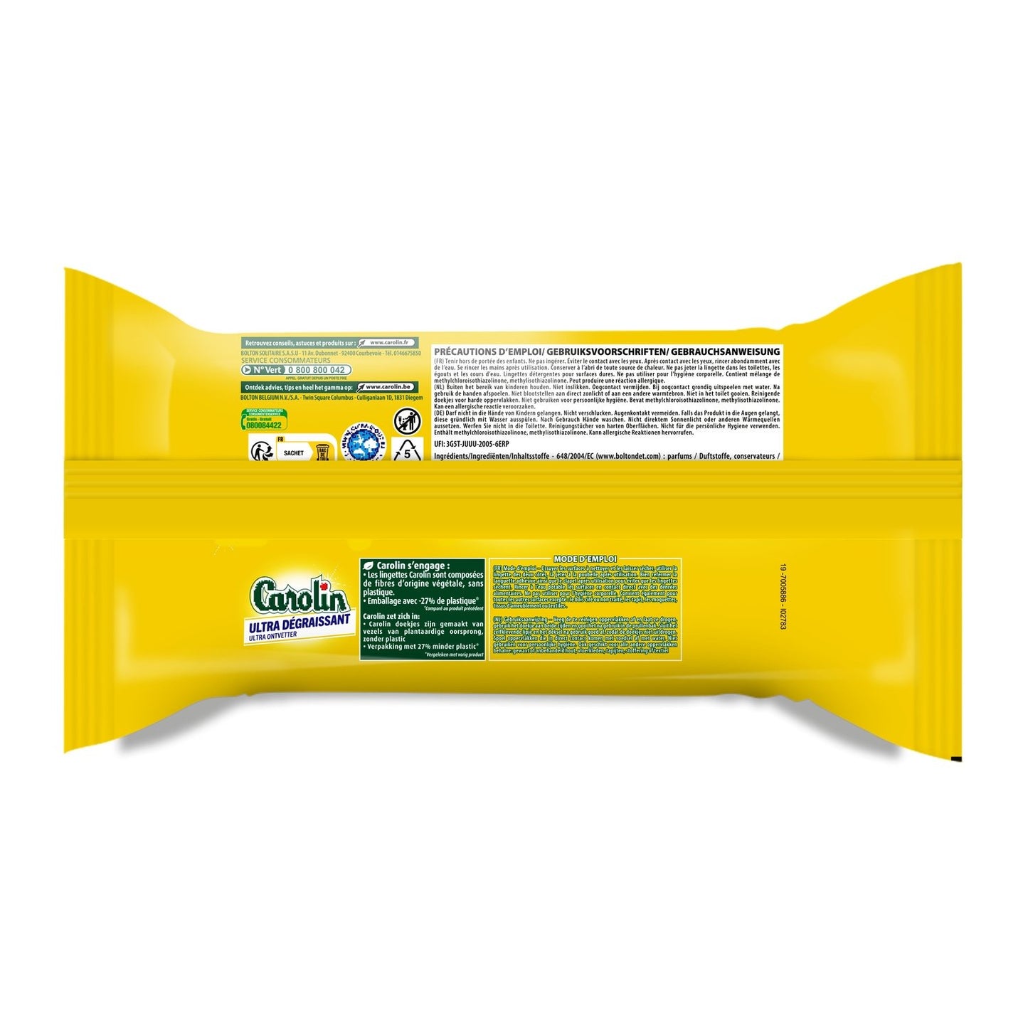 CAROLIN Ultra Degreasing Lemon Resistant Wipes