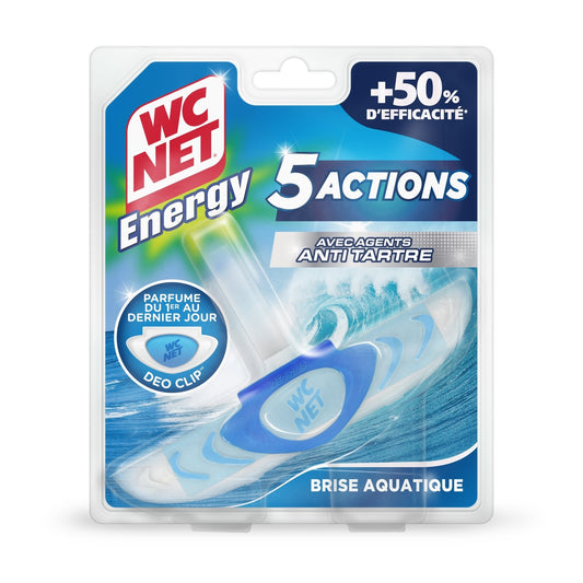 Bloc Wc Anti-Tartre 5 Actions Brise Aquatique Energy WC NET le bloc de 38g