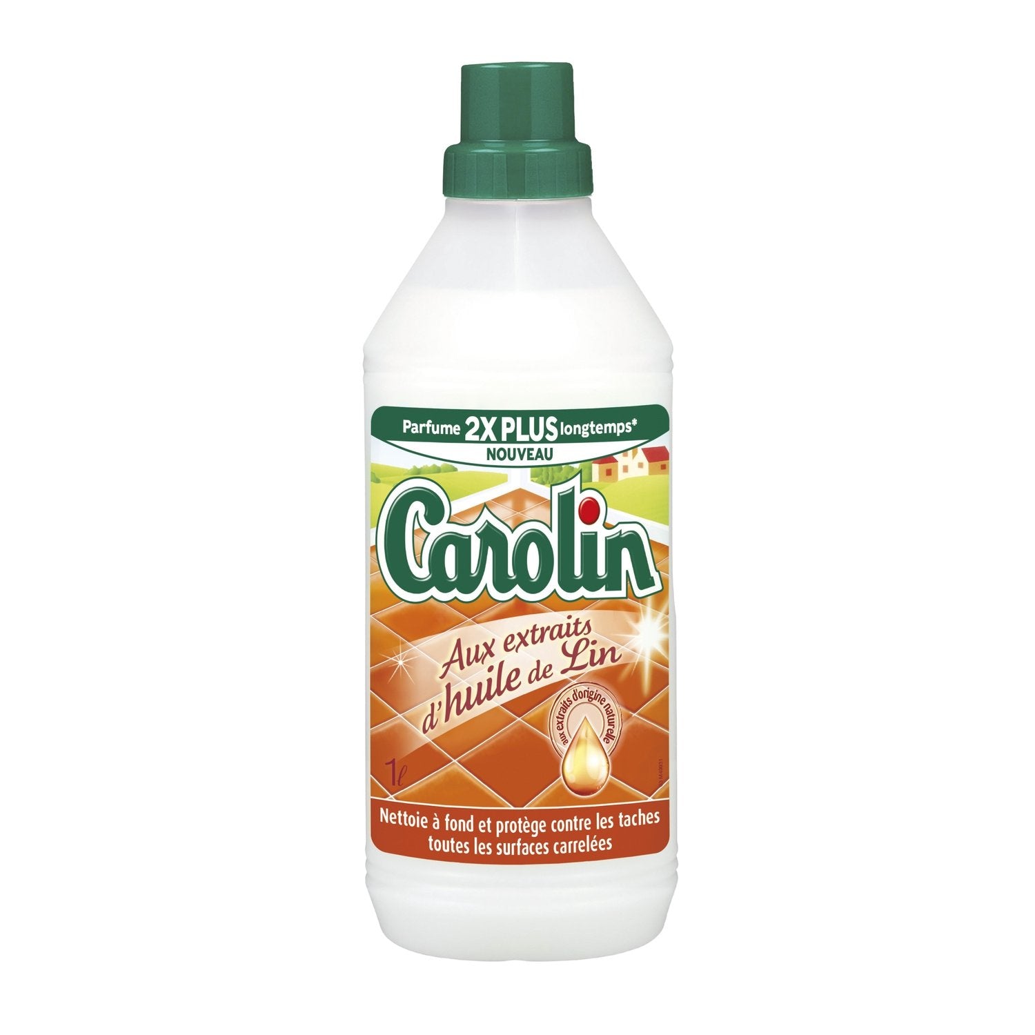 Nettoyant Ménager Sol Carrelage Huile de Lin CAROLIN la bouteille de 1L