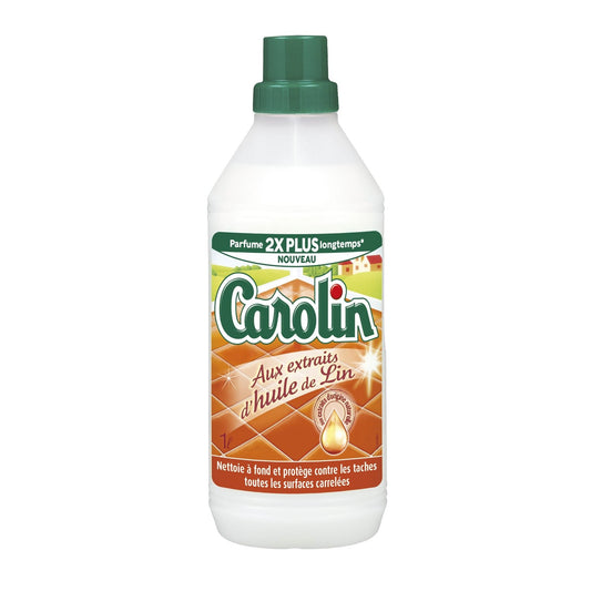 Nettoyant Ménager Sol Carrelage Huile de Lin CAROLIN la bouteille de 1L