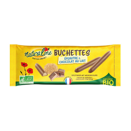 Buchettes d'Épeautre Chocolat au Lait Bio NATURALINE le paquet de 150g