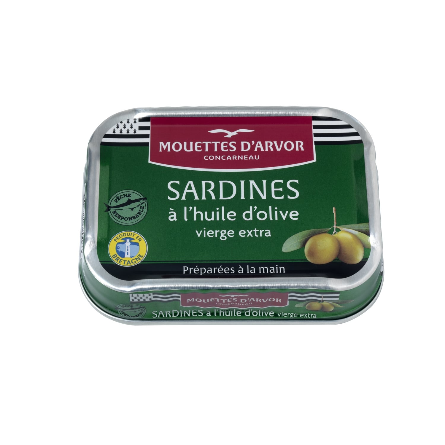 Sardines à l'Huile d'Olive Vierge Extra MOUETTES D'ARVOR 