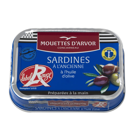 Sardines à l'Ancienne à l'Huile d'Olive LES MOUETTES D'ARVOR