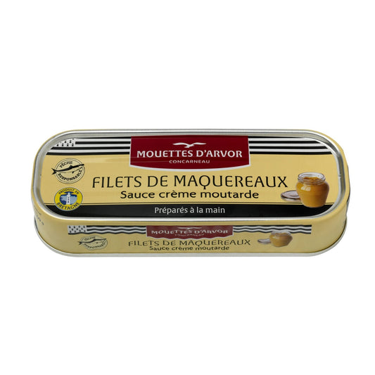 Filets de Maquereaux Sauce Moutarde LES MOUETTES D'ARVOR la boîte de 169g