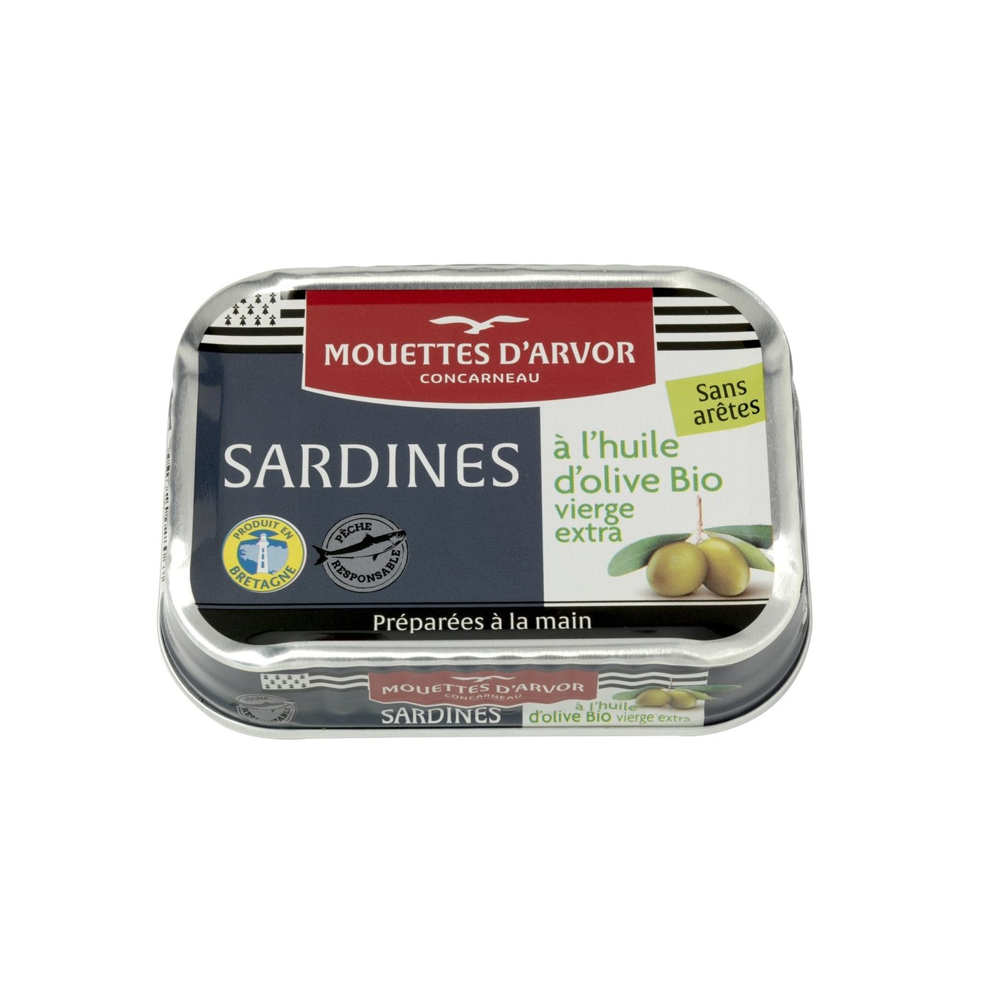 Whole Boneless Sardines in Organic Olive Oil LES MOUETTES D'ARVOR