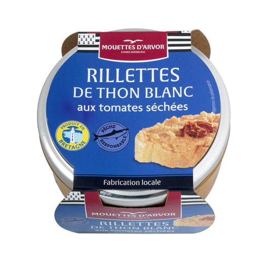 Rillettes de Thon Blanc aux Tomates Séchées LES MOUETTES D'ARVOR le bocal de 125g
