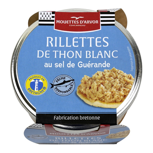 Rillettes de Thon au Sel de Guérande LES MOUETTES D'ARVOR la boîte de 125g