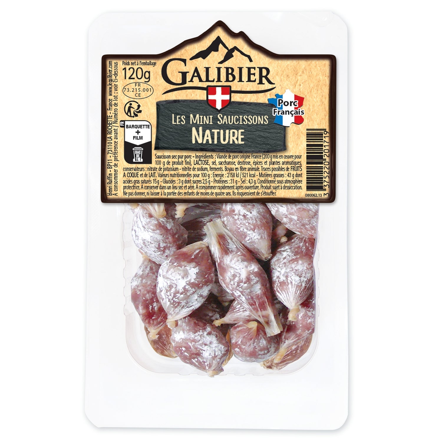 Mini Saucissons Secs Pur Porc LE GALIBIER 