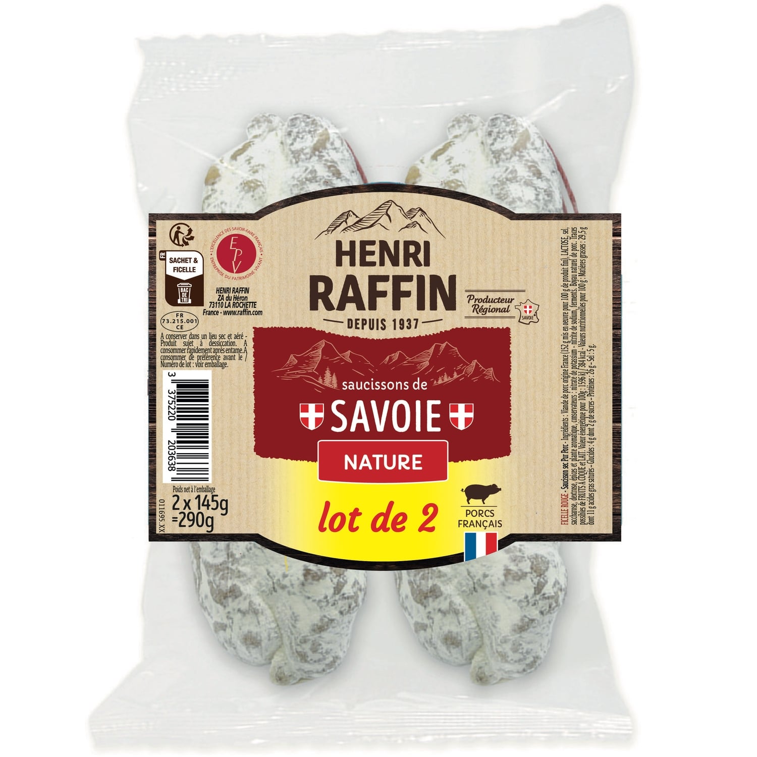 Saucisson Sec HENRI RAFFIN 
