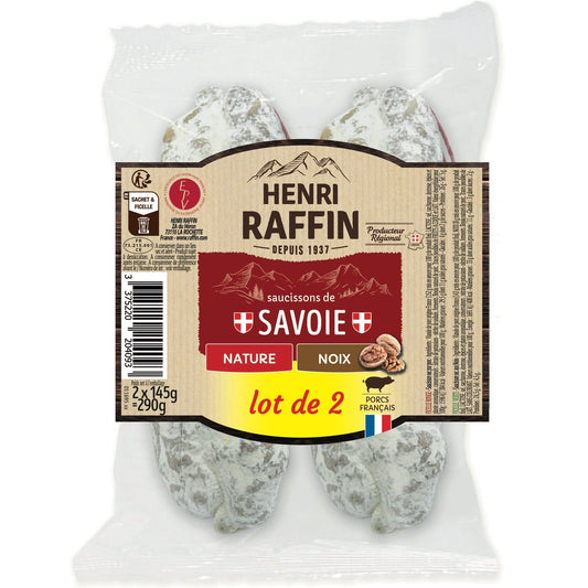 Saucisson Sec Nature et Noix HENRI RAFFIN 