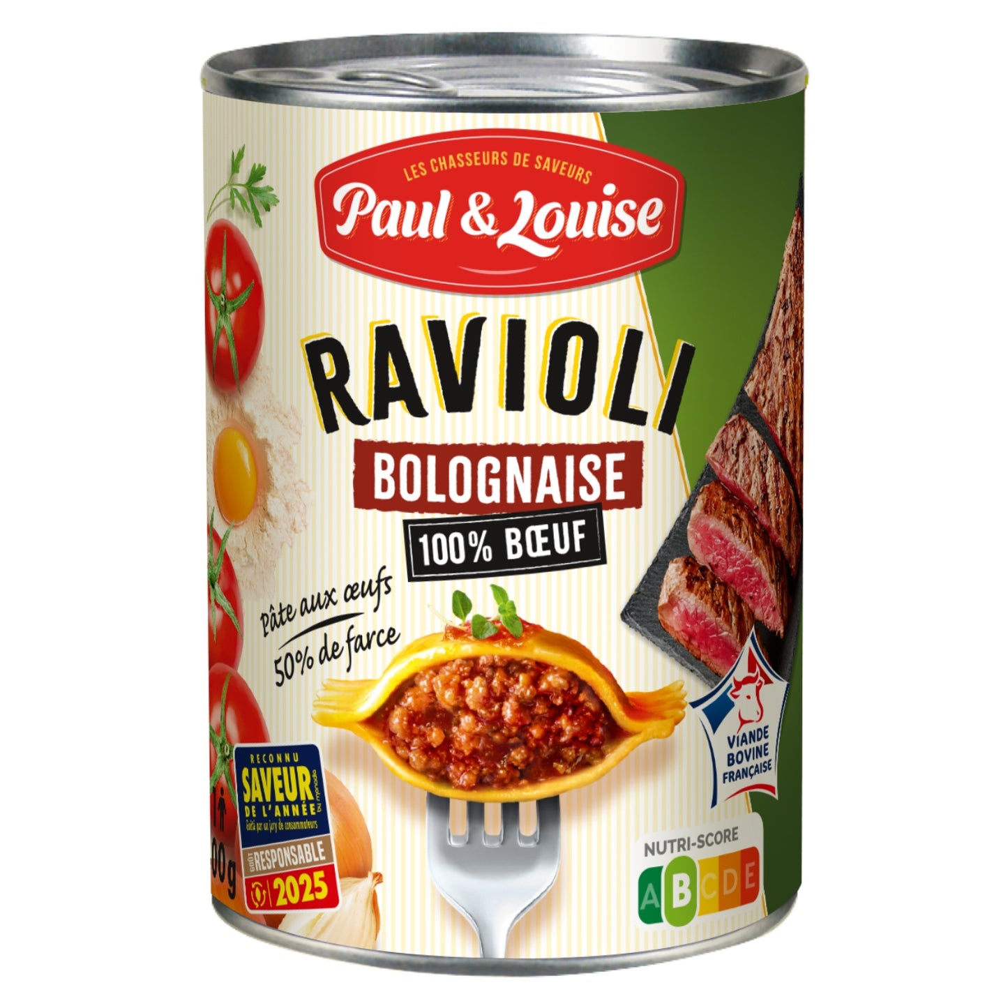 Plat Cuisiné Ravioli Bolognaise 100% Boeuf PAUL & LOUISE 