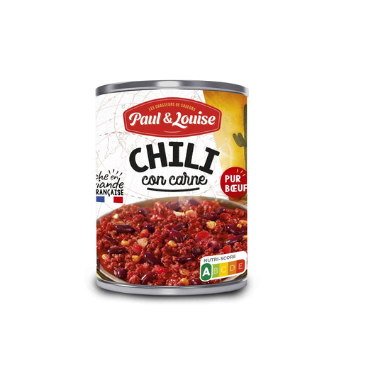 Chili Con Carne Pur Boeuf Paul & LOUISE la boîte de 400g
