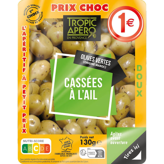 Cracked Green Olives with Garlic TROPIC APERO