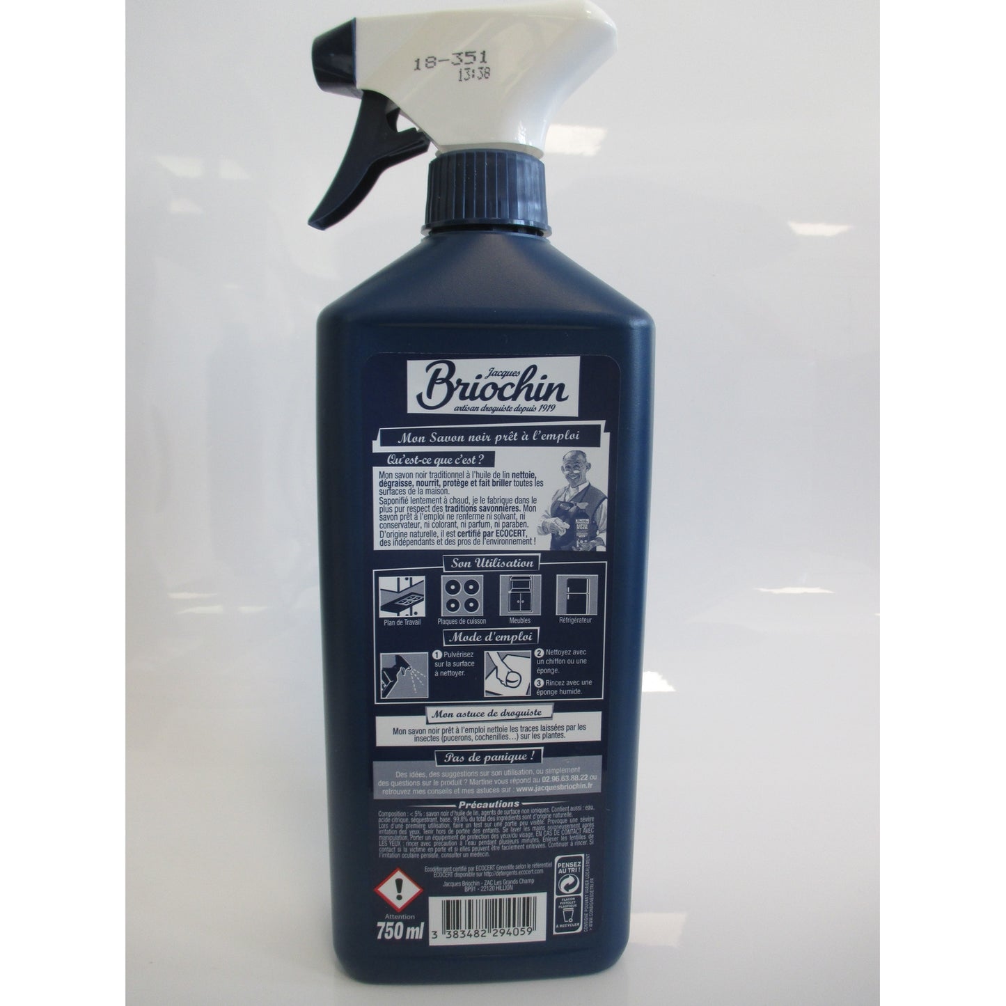 Nettoyant Ménager Multi-Usages Savon Noir Sans Parfum BRIOCHIN 