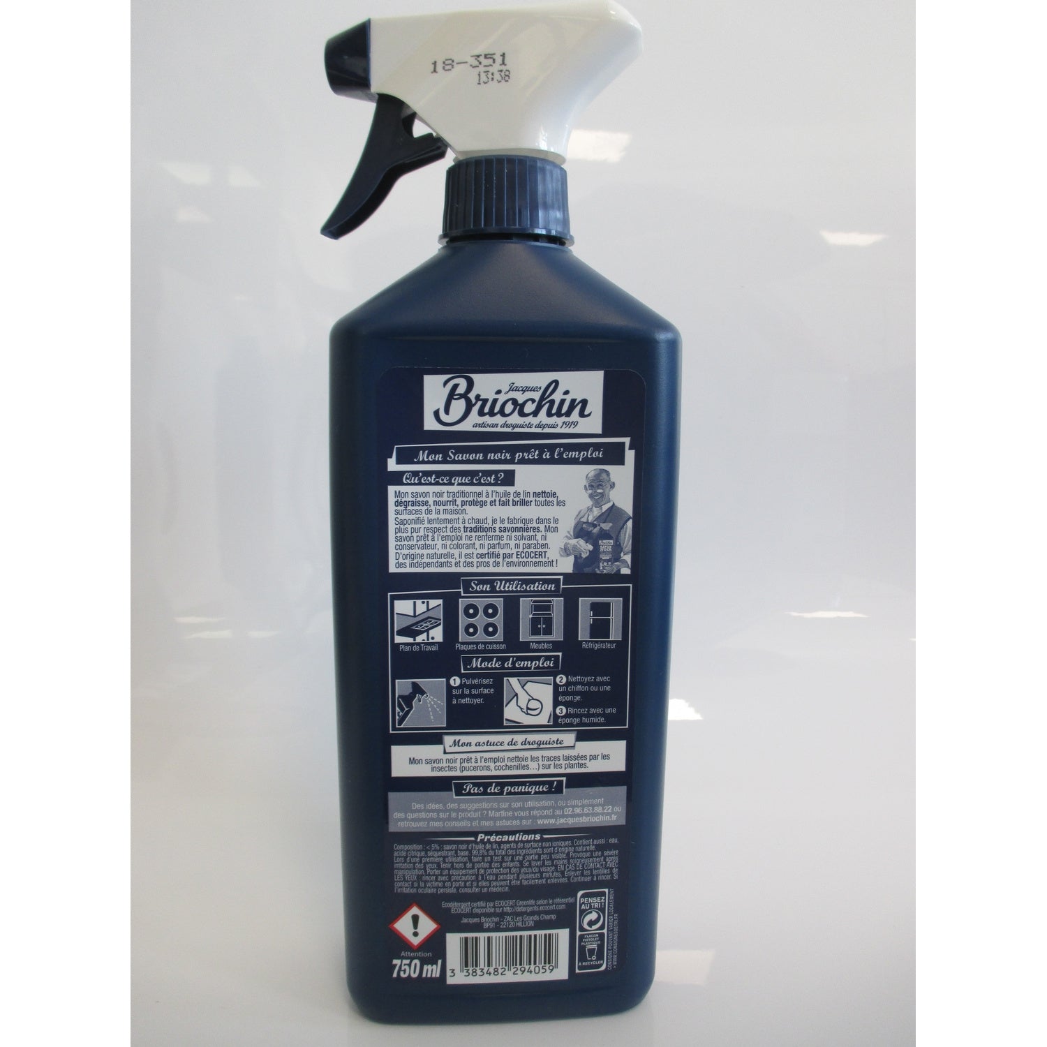 Nettoyant Ménager Multi-Usages Savon Noir Sans Parfum BRIOCHIN 