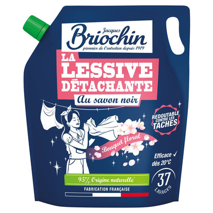 Lessive Liquide au Savon Noir Détachante Bouquet Floral JACQUES BRIOCHIN