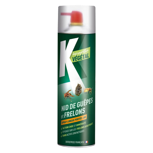 Anti-Guêpes Aérosol Jet Longue Portée Action Choc et Immédiate K VEGETAL le spray de 29g