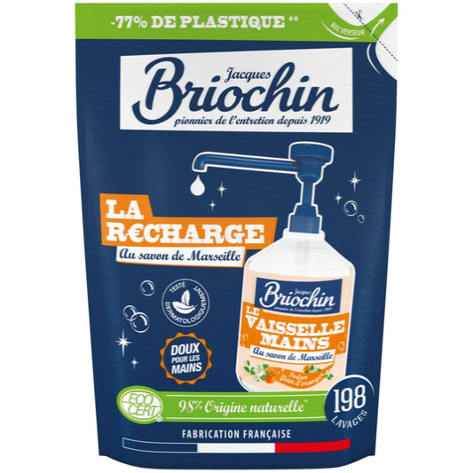 Liquide Vaisselle Recharge Fleur d'Oranger Ecocert JACQUES BRIOCHIN la recharge de 450mL