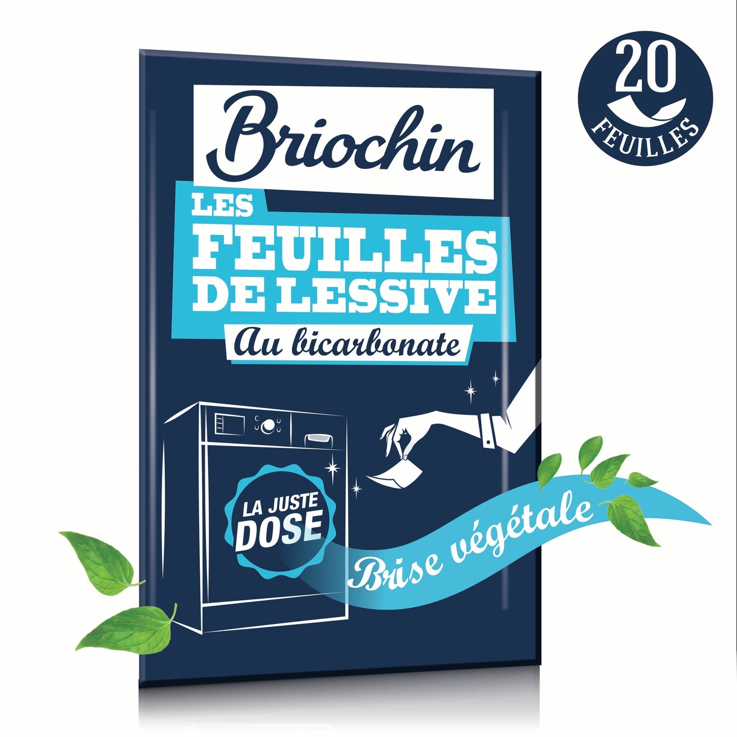 Feuilles de Lessive En feuille Au Bicarbonate JACQUES BRIOCHIN 