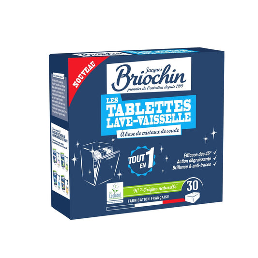 JACQUES BRIOCHIN Ecolabel All-in-1 Soda Crystal Dishwasher Tablets