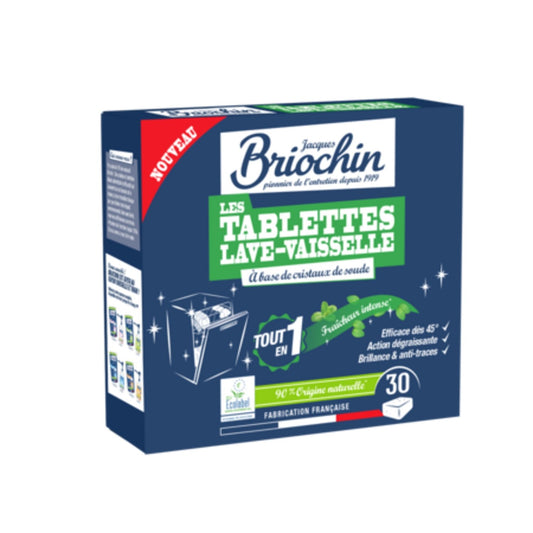 Ecocert JACQUES BRIOCHIN Mint Scented Dishwasher Tablets