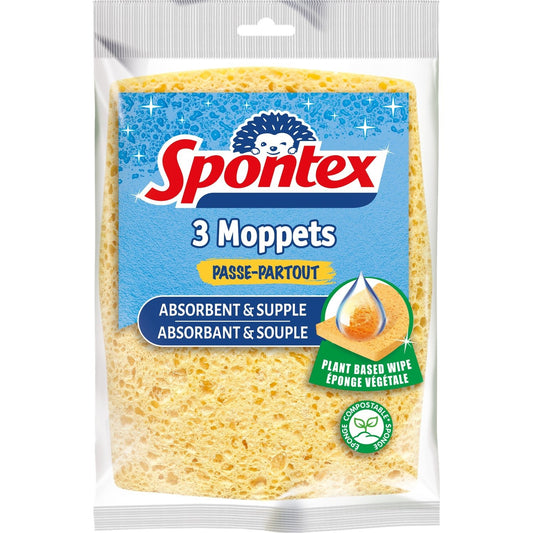 Eponge Passe-Partout Absorbante & Souple SPONTEX le paquet de 3 éponges