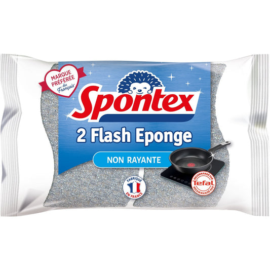 Eponge à Récurer Grattantes Non-Rayantes SPONTEX le lot de 2