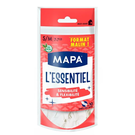 Gant de Ménage l'Essentiel  S/M MAPA le lot de 10 gants
