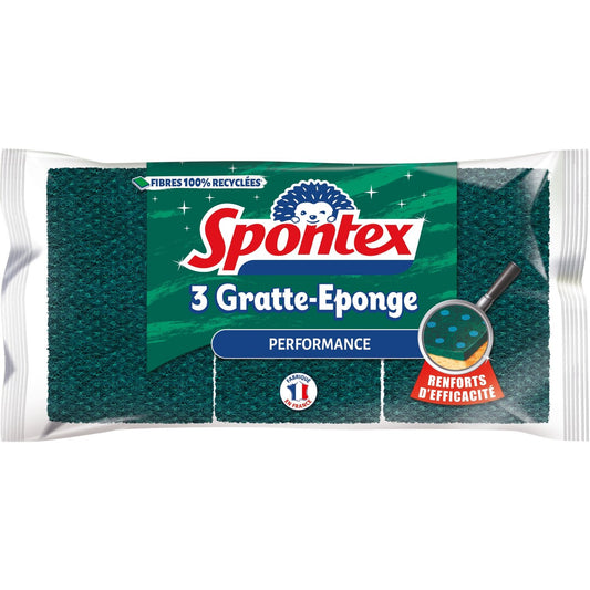 Eponge à Récurer Grattantes Performance SPONTEX le lot de 3