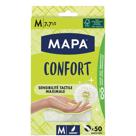 Gants Fins Fleur de Peau Taille M MAPA la boite de 50 gants