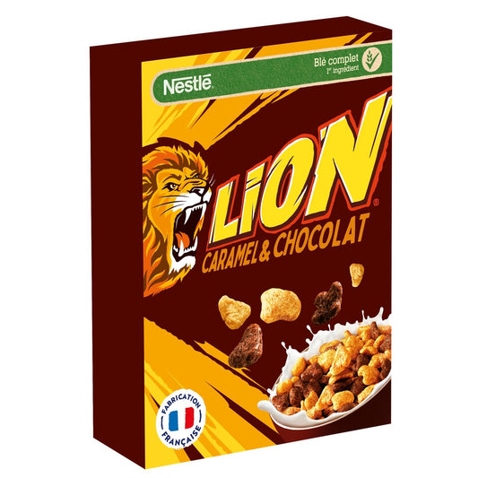 Céréales Caramel & Chocolat LION la boite de 400 g
