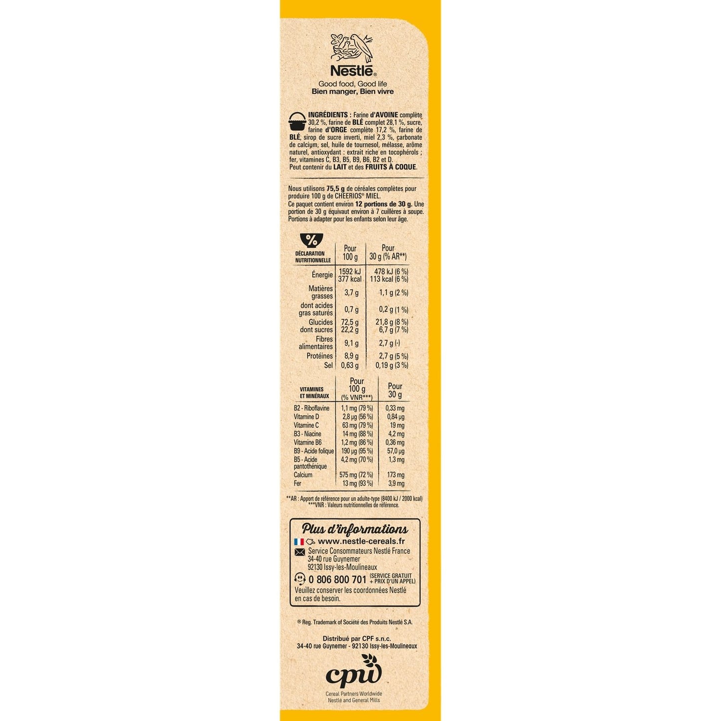 Nestlé Honey Cheerios Müsli