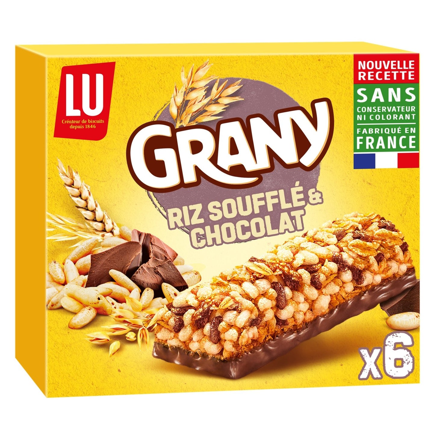 Barres de Céréales au Riz Soufflé et au Chocolat Grany LU