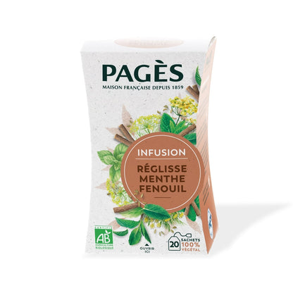Infusion Menthe Réglisse Fenouil Bio PAGES 