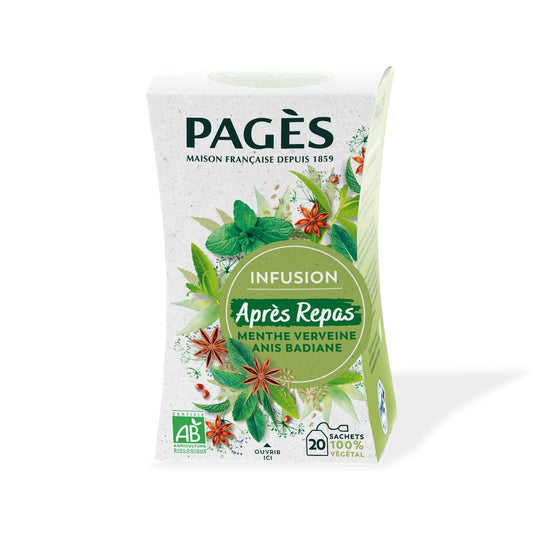 Infusion Menthe Digestion Bio PAGES la boite de 20 sachets - 1,5g